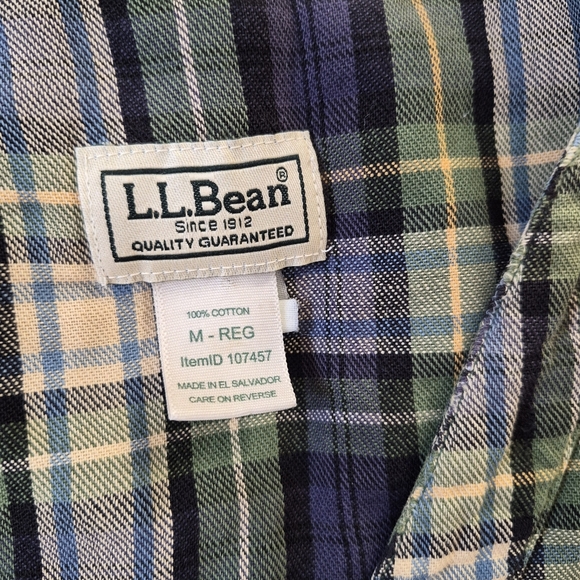 Vintage L.L.Bean Plaid Flannel Nightshirt M Cottagecore Grandmacore Heritage - Picture 10 of 15